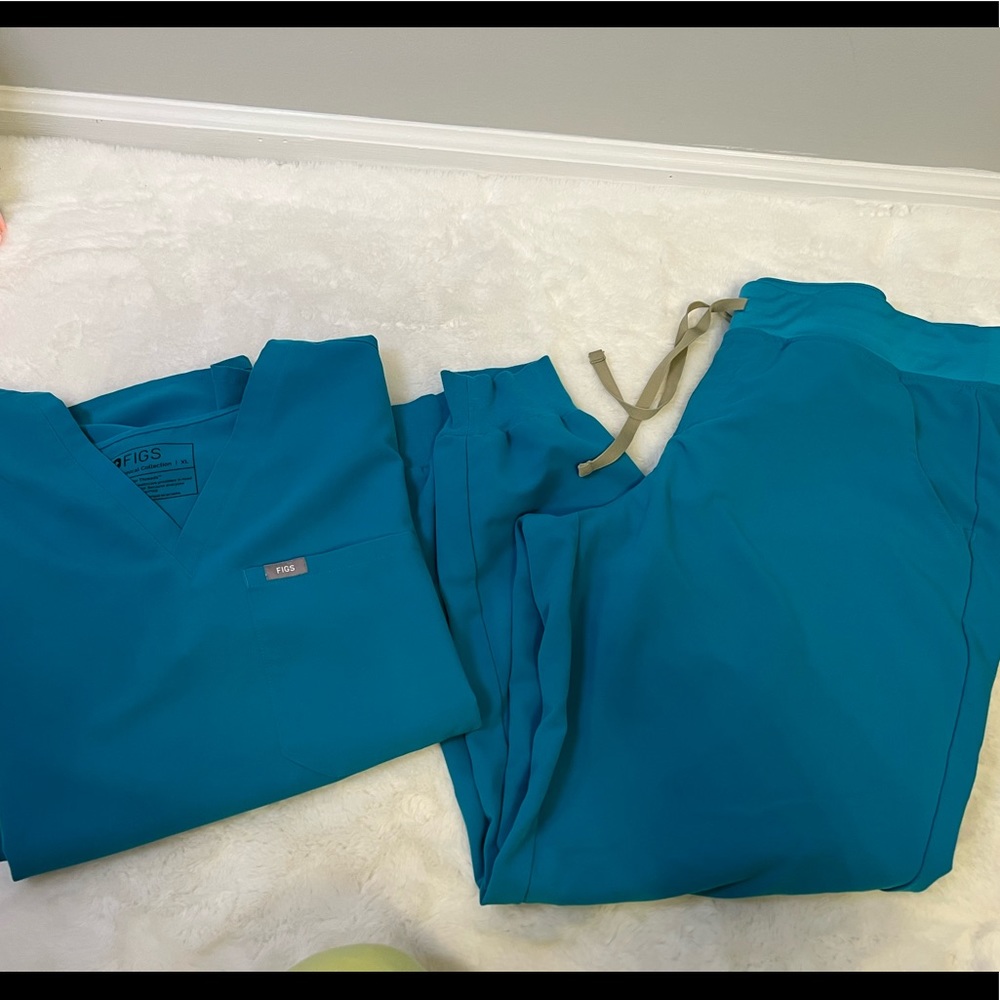 Womens figs nursing scrubs teal extra large xl catarina Zamora joggers pants